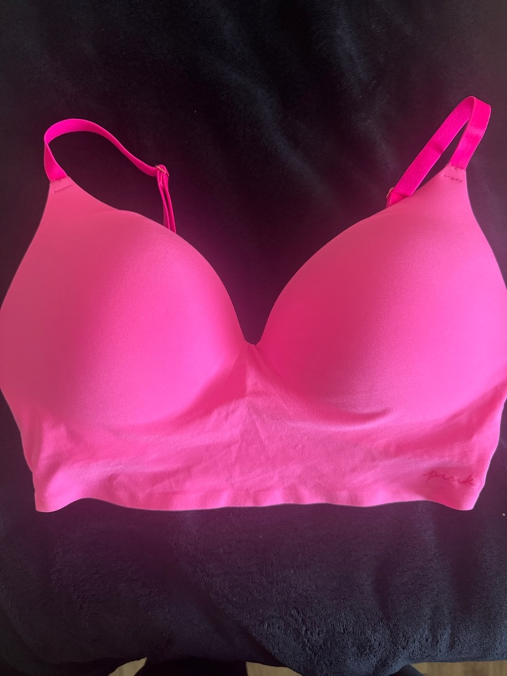 PINK Victoria's Secret Hot Pink Seamless T-Shirt Bra